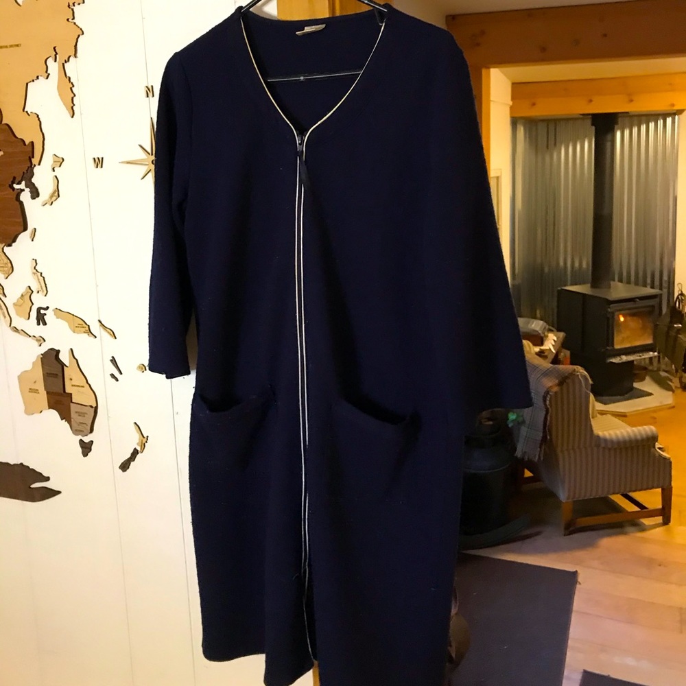 Croft and Barrow 3/4 Sleeve Robe in Navy Blue, Women’s Size Medium